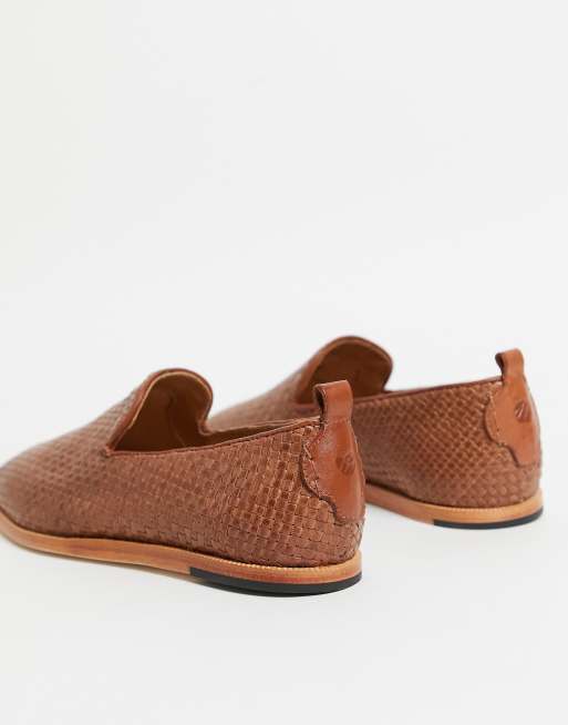 Mocasines trenzados de cuero tostado Ipanema de H by Hudson, 2 de 4