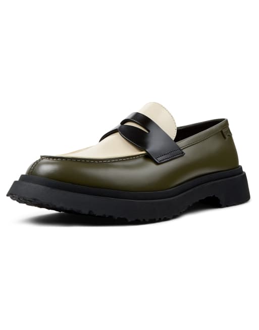 Mocasines verdes y negros Walden de Camper