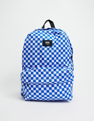 Mochila a cuadros azul Old Skool III de Vans