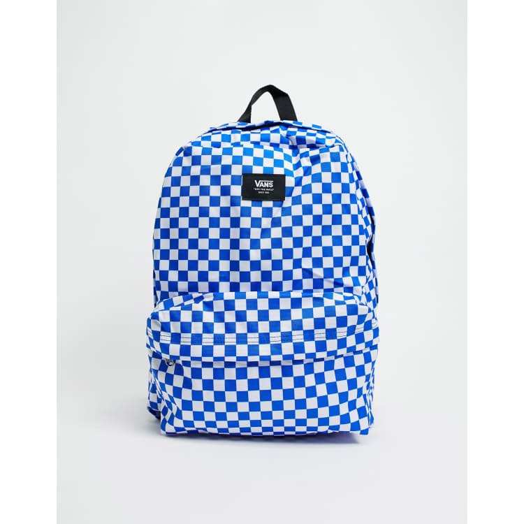 Mochila a cuadros azul Old Skool III de Vans