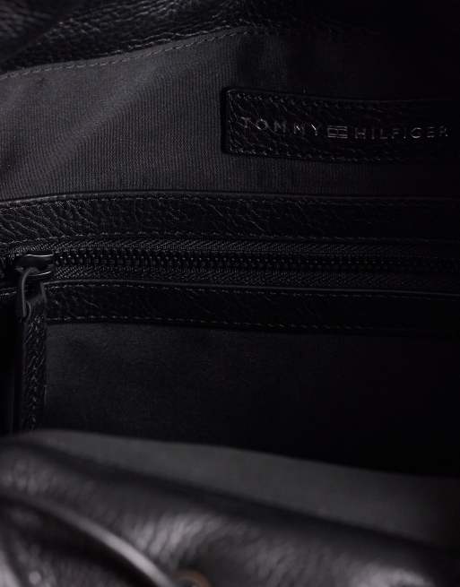 Mochila bandolera negro de rafia de Tommy Hilfiger, 3 de 4