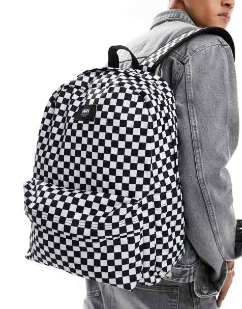 Mochila blanca y negra a cuadros Old Skool de Vans - view 1