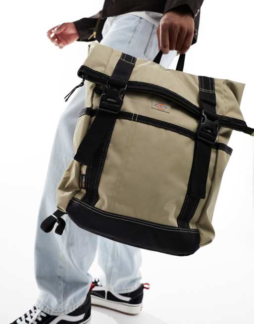 Mochila caqui con parte superior enrollable Ashville de Dickies