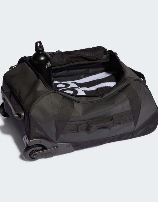 Mochila con ruedas pequeña negra y blanca de adidas Performance ASOS
