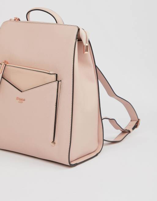 Mochila en rosa polvareda con monedero de quita y pon en la parte delantera de Dune