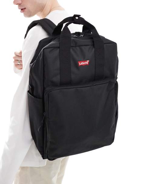 Mochila grande negra con logo de ala de murciélago L Pack de Levi's - view 1