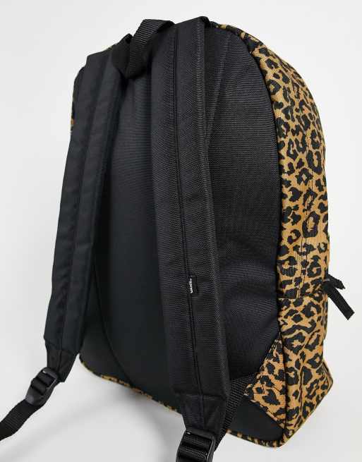 Mochila marron con estampado de leopardo Realm de Vans