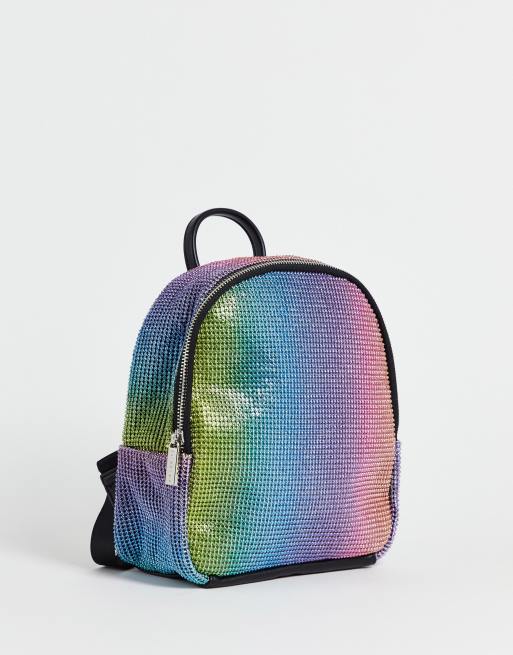 Mochila multicolor brillante de lentejuelas Lara de Skinnydip