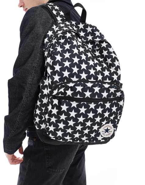 Mochila negra con estampado de estrellas blancas de lona de Converse - view 1