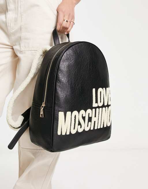 Mochila negra con logo llamativo de Love Moschino ASOS