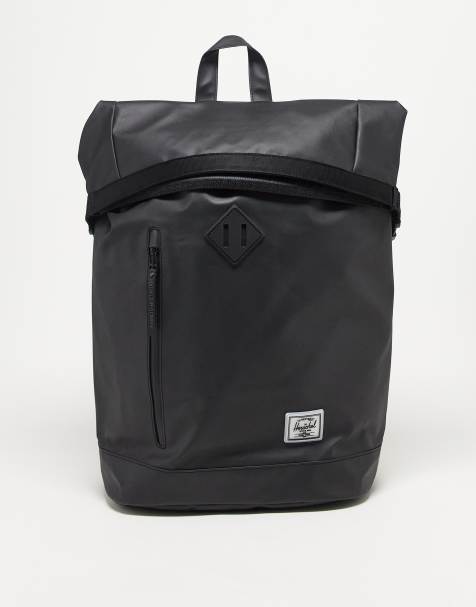 Mochila negra con parte superior plegada de Herschel Supply Co - view 1