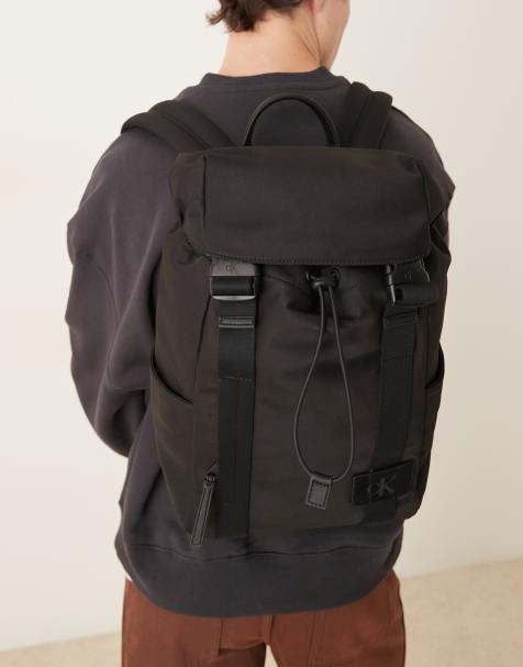 Mochila negra de lona de Calvin Klein - view 1