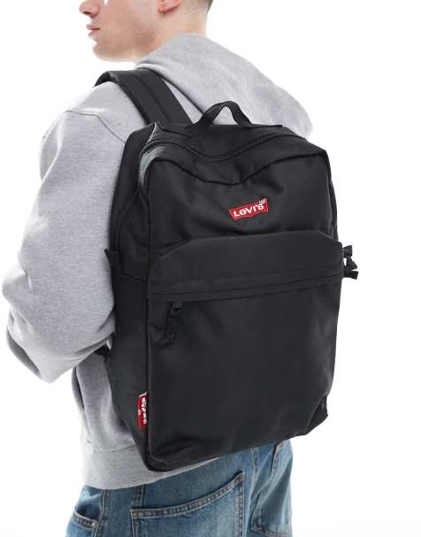 Mochila negra estándar con logo de murciélago L Pack de Levi's - view 1