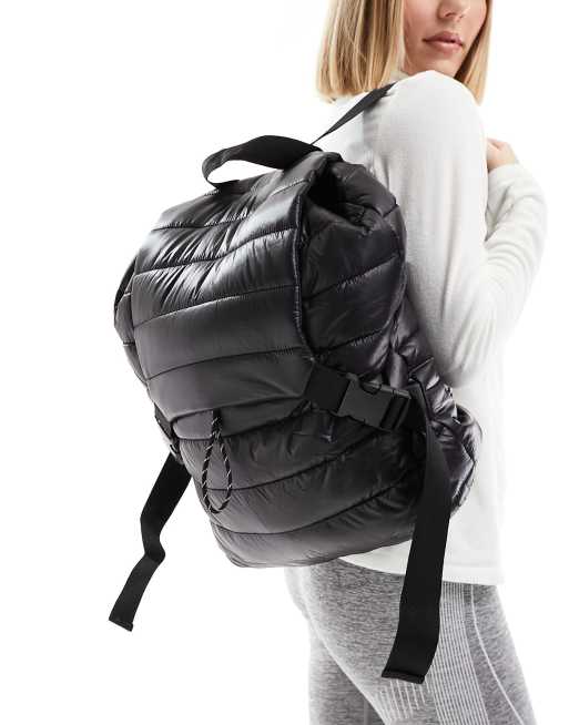 Mochila negra guateada de Threadbare Ski