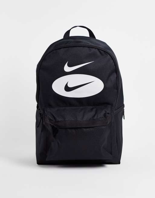 Mochila negra Heritage Swoosh Pack de Nike