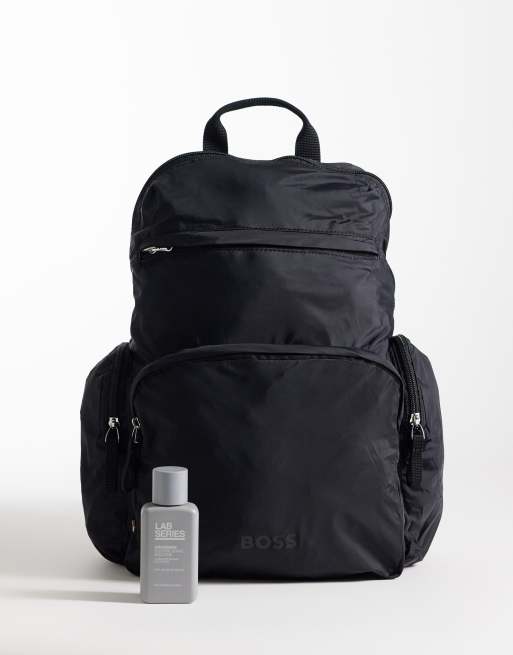 Mochila negra plegable con logo en el mismo tono de BOSS, 2 de 5