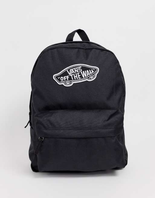 lanzar Hacia fuera comestible Mochila negra Realm de Vans | ASOS