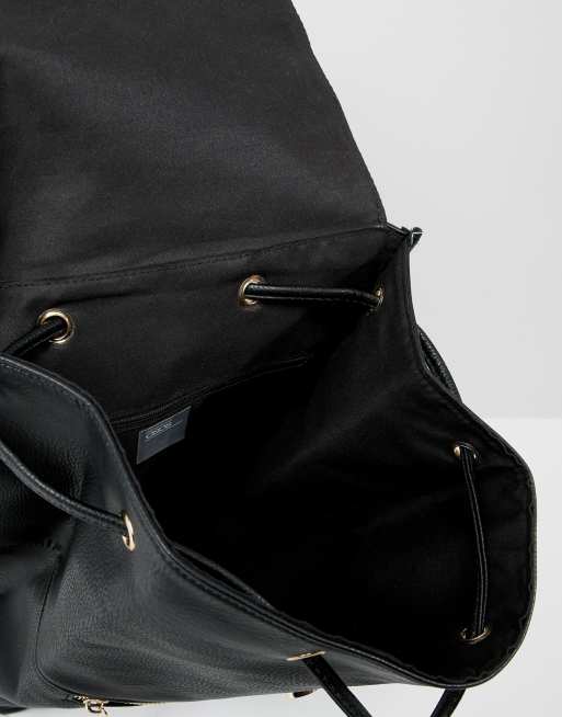 Mochila negra suave con detalle de cremallera de ASOS DESIGN, 4 de 4
