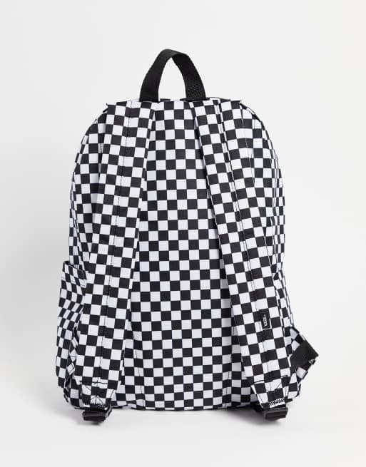 Mochila vans cuadros blanco best sale y negro