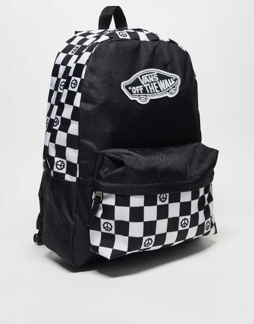 Mochila vans outlet negra y blanca