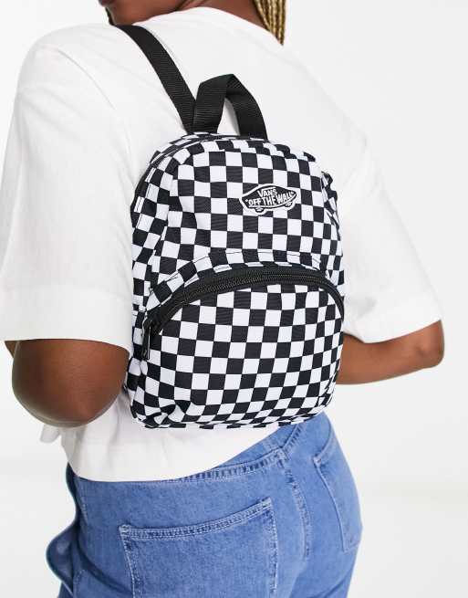 Mochila vans negra y blanca online cuadros