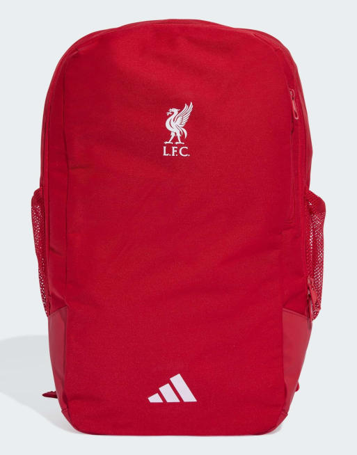 Mochila rojo fresa y blanca con diseño del Liverpool FC de adidas Performance