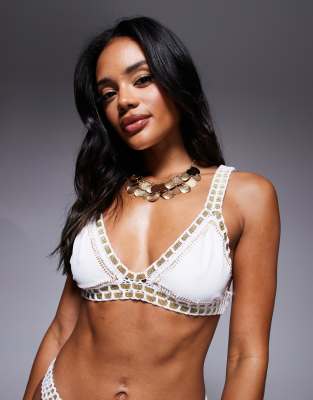 Moda Minx Crochet Trim Bikini Top