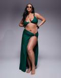 [Moda Minx] Moda Minx Curve wrap maxi skirt in green 22-24 GREEN