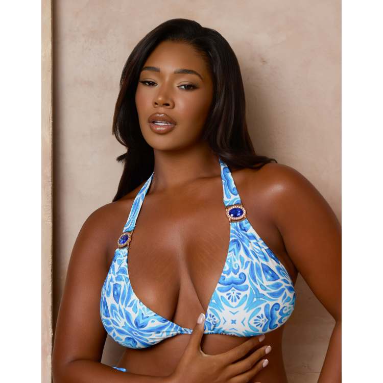 Moda Minx Curve X Alessa Tyrrell-Charles Mykonos print triangle