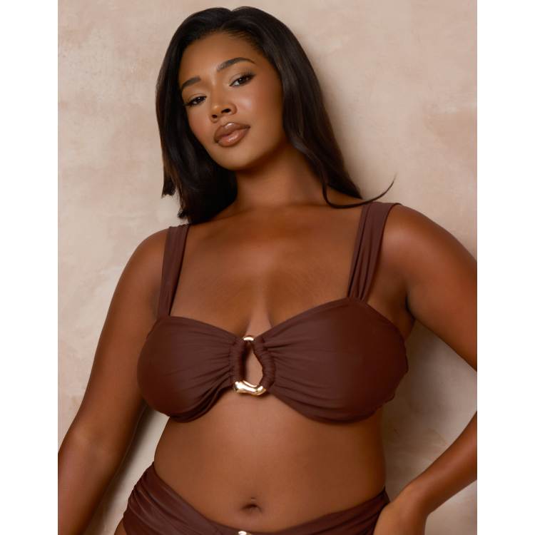 Moda Minx Curve x Alessa Tyrrell-Charles wide strap bikini top