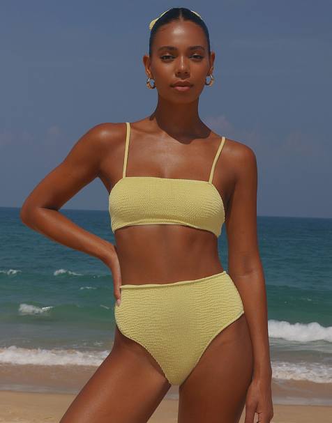 Moda Minx Scrunch high waist bikini bottom and top set - view 1