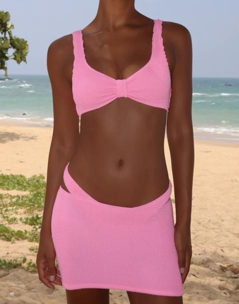 Moda Minx Scrunch mini skirt in candy pink - view 1