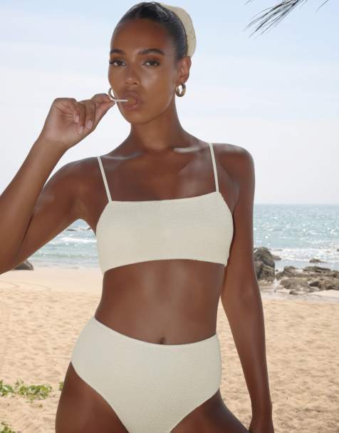 Moda Minx Scrunch tank top in coconut - view 1