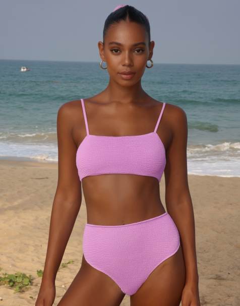 Moda Minx Scrunch tank top in lilac - view 1