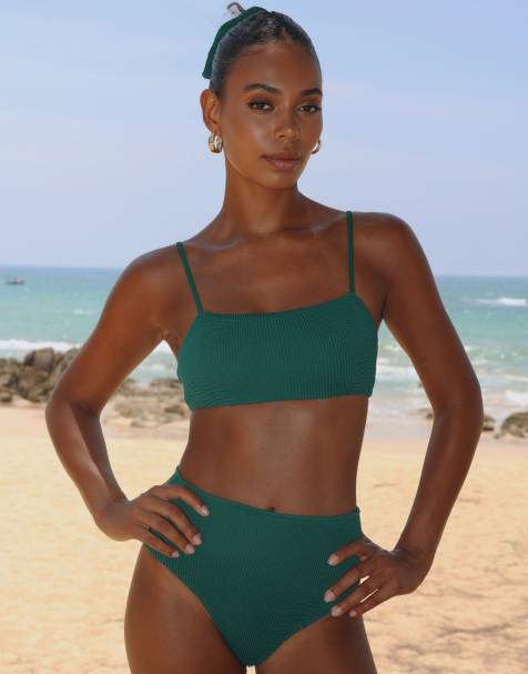 Moda Minx Scrunch tank top in pine green - view 1