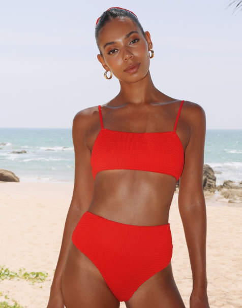 Moda Minx Scrunch tank top in red - view 1