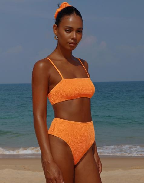 Moda Minx Scrunch tank top in tangerine - view 1