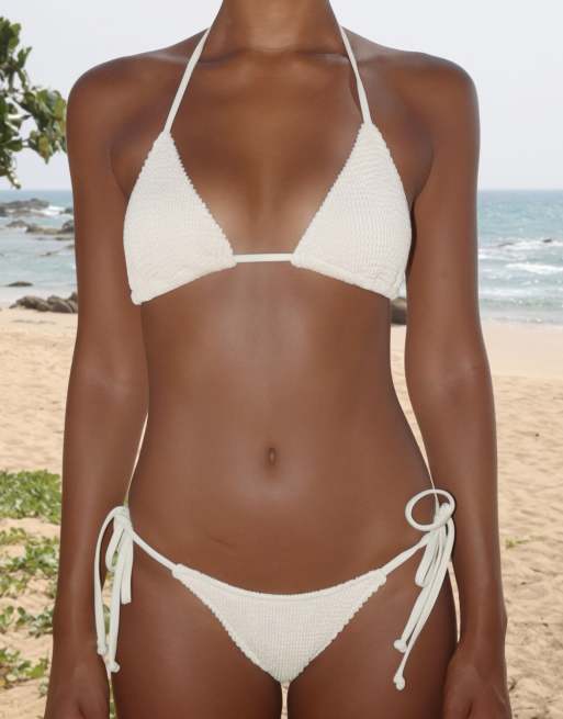 Moda Minx Scrunch triangle top in coconut, 4 of 4
