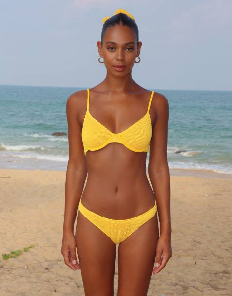 Moda Minx Scrunch underwire bikini top in sunset - view 1