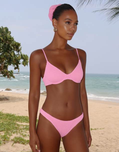 Moda Minx Scrunch underwire top in candy pink - view 1