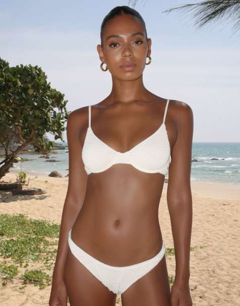 Moda Minx Scrunch underwire top in coconut - view 1