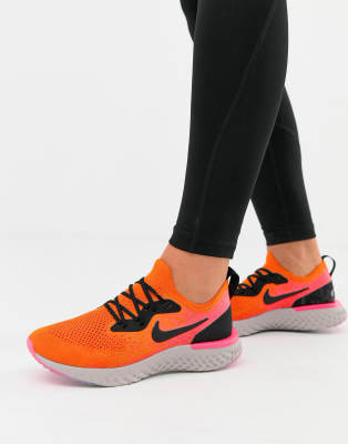 nike epic react flyknit naranja