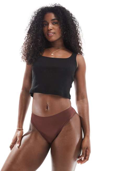 Modibodi - Au Naturel - Culotte menstruelle sans coutures pour flux modéré à abondant - Cacao, 2 de 4