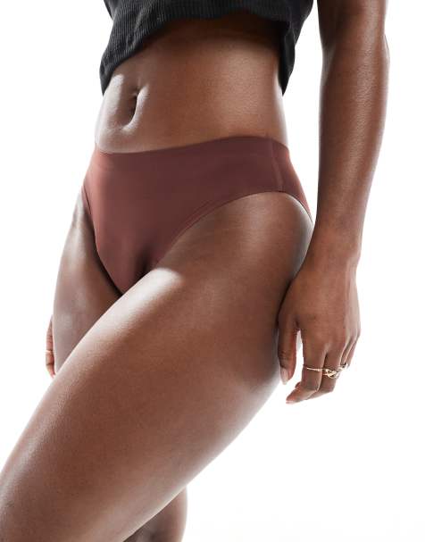 Modibodi Au Naturel Seamfree Bikini Moderate Heavy period brief in cocoa - view 1