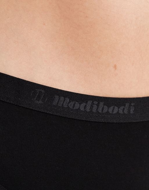 Modibodi classic moderate absorbency period briefs in black, 4 of 5