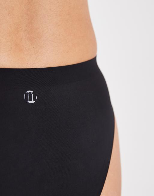 Modibodi - Naadloze hoogopgesneden menstruatieslip met gemiddeld absorberend vermogen in zwart, 4 van 5