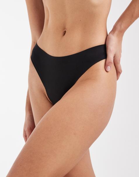 Modibodi seamfree light absorbency period thong in black - view 1