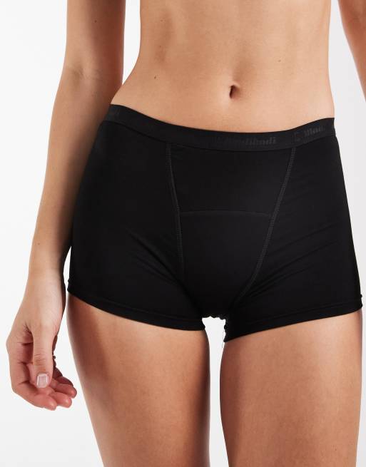 Modibodi - Sorte klassiske og superabsorberende menstruationshorts i boyshort-stil, 3 af 5