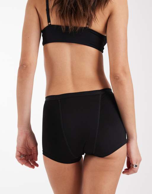 Modibodi - Sorte klassiske og superabsorberende menstruationshorts i boyshort-stil, 5 af 5