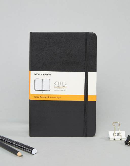 Moleskine - Pocket - Ageda nera formato A5 a righe con copertina rigida